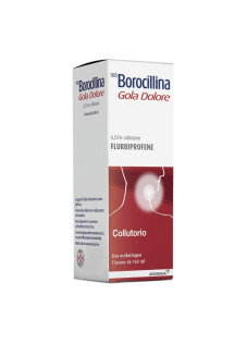 Neoborocillina Gola Dolore Collutorio 0,25% Flurbiprofene Azione Rapida, 160ml