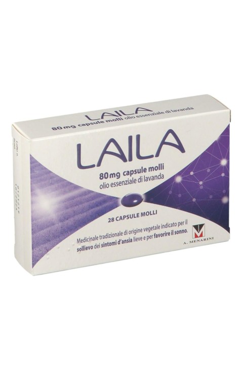 Laila per Ansia Lieve a base di Olio Essenziale di Lavanda, 28 Capsule Molli