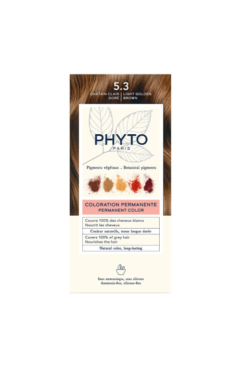 Phyto PhytoColor - Colorazione Permanente Colore 5.3 Castano Chiaro Dorato,1 Kit
