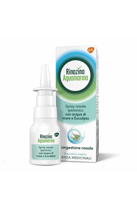 Rinazina Aquamarina Spray Nasale Ipertonico Decongestionante Raffreddore, 20ml