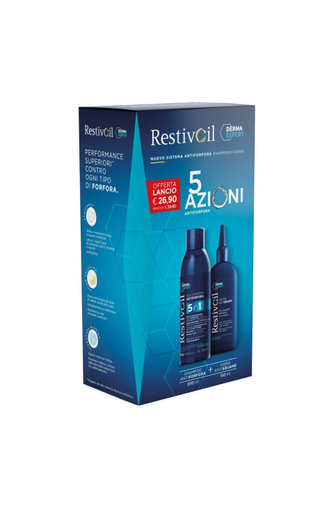 Restivoil Derma Expert Sistema Antiforfora 5 in 1 Shampoo + Siero
