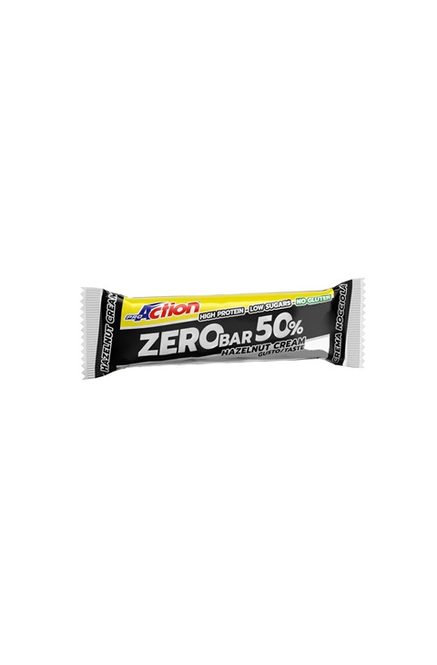 ProAction Zero Bar 50% Hazelnut Cream Crema Nocciola Barretta Iper Proteica 60 g
