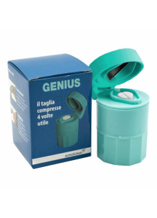 Genius Tagliapillole 4 in 1 Taglia Frantuma Porta e Bicchiere, 1 pezzo