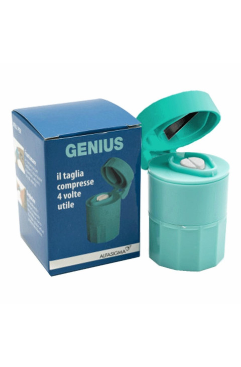 Genius Tagliapillole 4 in 1 Taglia Frantuma Porta e Bicchiere, 1 pezzo