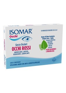 Isomar Gocce Oculari Occhi Rossi Rinfrescante Reidratante Lubrificante, 10 Flaconcini