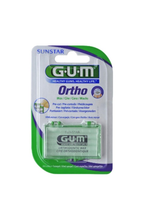 Gum Ortho Cera Per Apparecchi Ortodontici in Dosi Singole Pre Tagliate, 5 Pezzi