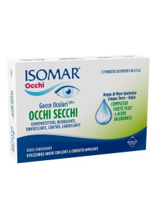 Isomar Occhi Plus - Gocce Oculari per Occhi Secchi, 15 flaconcini