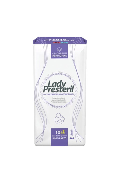 Lady Presteril Assorbente Post Parto, 12 assorbenti
