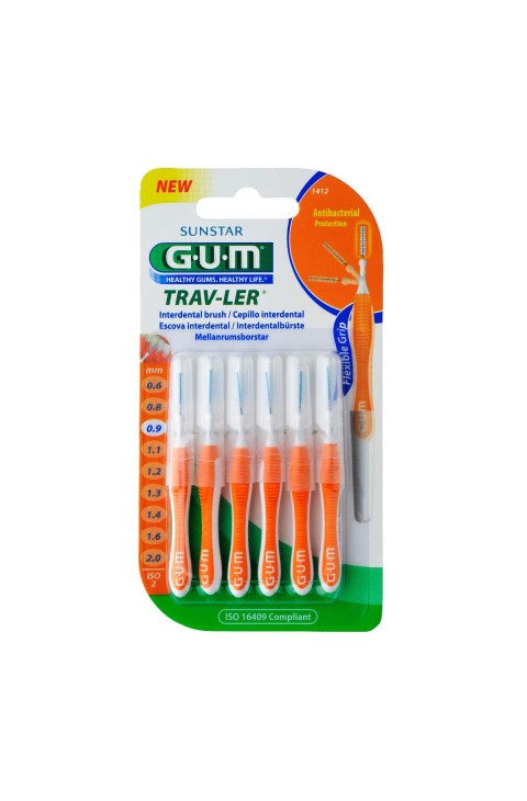 GUM Trav Ler 1412 Scovolino Interdentale 0.9 mm 6 Pezzi