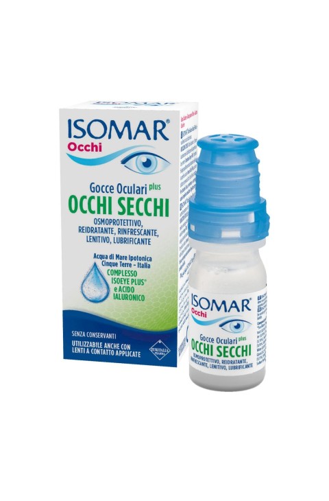 Isomar Plus Gocce Oculari per Occhi Secchi Senza Conservanti, 10ml