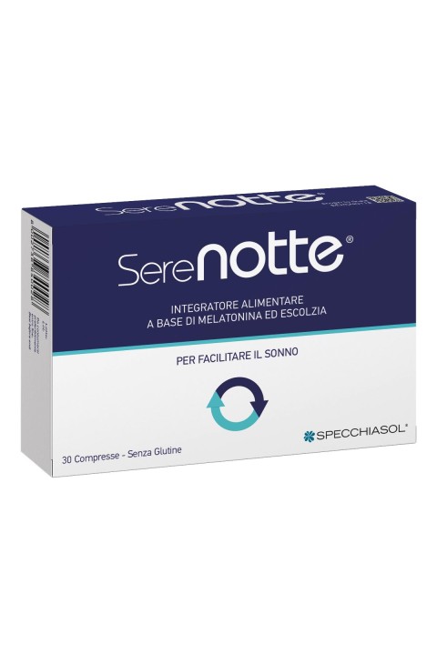 Specchiasol Serenotte Integratore Alimentare Sonno e Rilassamento, 30 Compresse
