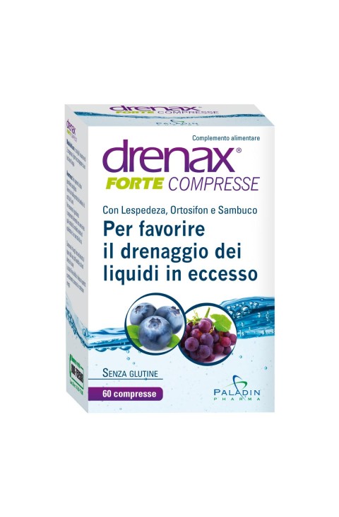 Drenax Forte Mirtillo per il Drenaggio dei Liquidi, 60 Compresse