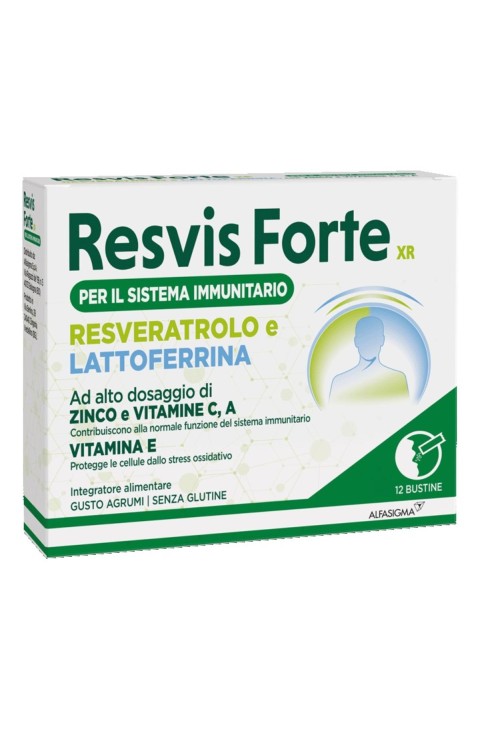 Resvis Forte XR Alfasigma Integratore Antiossidante e Difese Immunitarie 12 Bustine