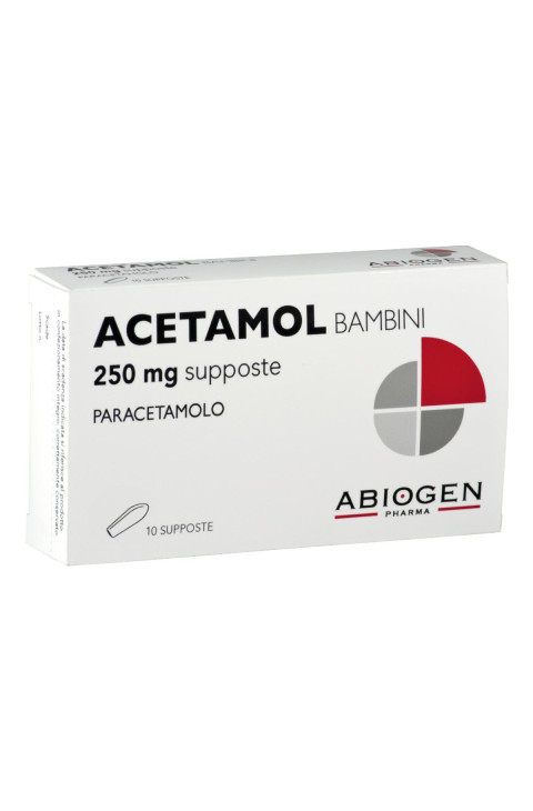 Acetamol Bambini 250mg Paracetamolo Supposte Febbre e Dolore, 10 Supposte
Acetamol Bambini 250mg Paracetamolo Supposte Febbre e Dolore, 10 Supposte