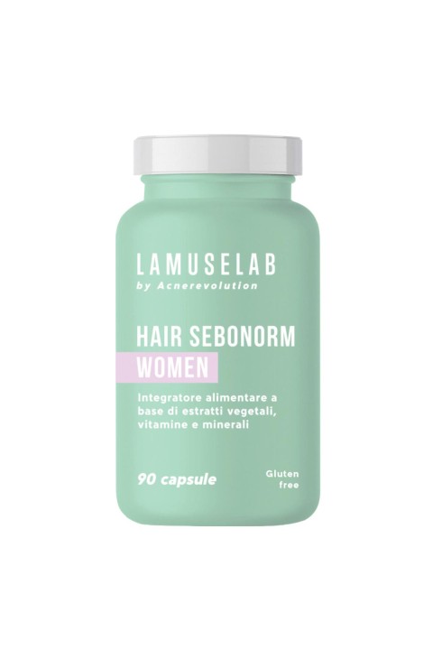 LaMuseLab Capelli e Pelle Grassa Integratore Sebonormalizzante Donna, 90 Capsule
