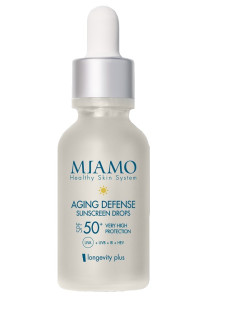 Miamo Longevity Plus - Aging Defense Sunscreen Drops SPF50+ Soft Gold, 30ml