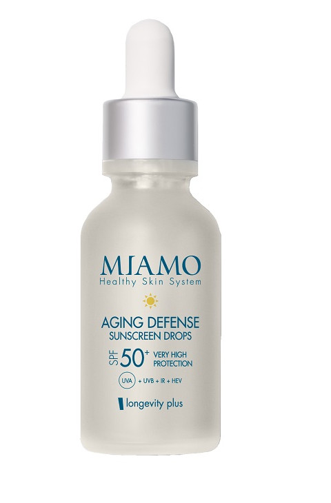 Miamo Longevity Plus - Aging Defense Sunscreen Drops SPF50+ Soft Gold, 30ml