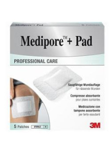 MEDIPORE+PAD MED 10X20CM 5PZ