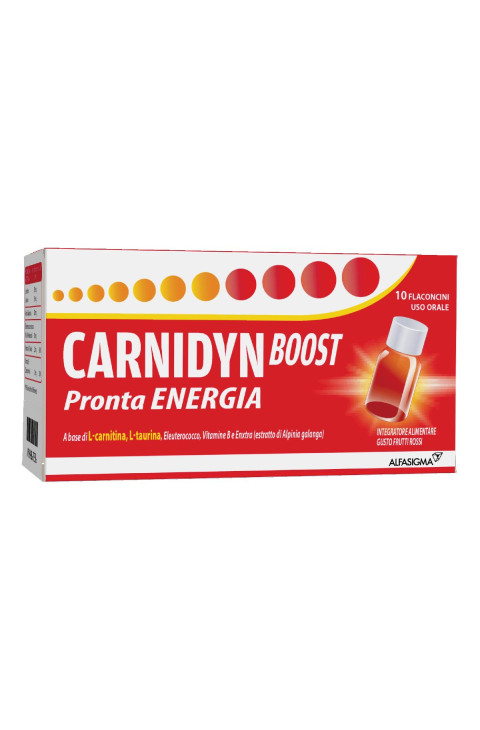 Carnidyn Boost Pronta Energia Integratore Alimentare, 10 Flaconcini