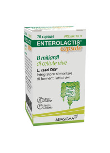 Enterolactis Integratore di Fermenti Lattici Vivi, 20 Capsule