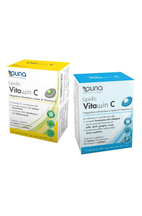 Guna Lipidic Vitawin C Integratore di Vitamina C Sistema Immunitario, 75 Capsule Guna Lipidic Vitawin C Integratore di Vitamina C Sistema Immunitario, 75 Capsule