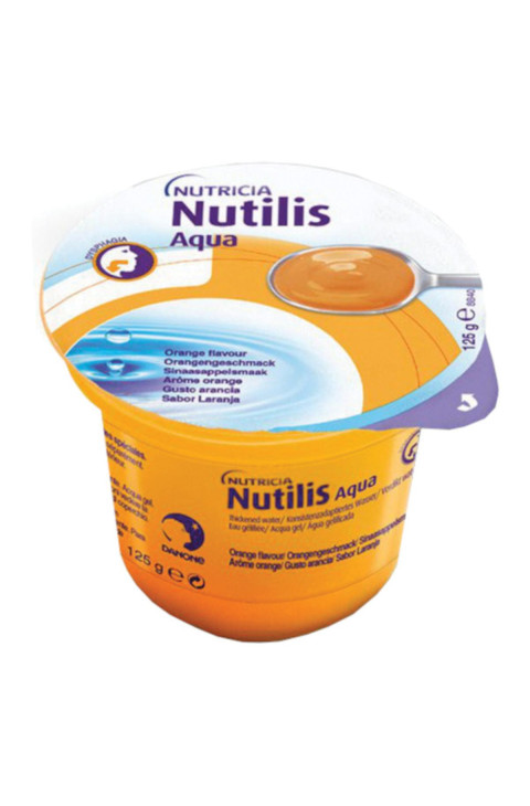 Nutricia Nutilis Aqua Gel Essential Acqua Gelificata Pronta all'Uso Gusto Arancia, 4x125ml
