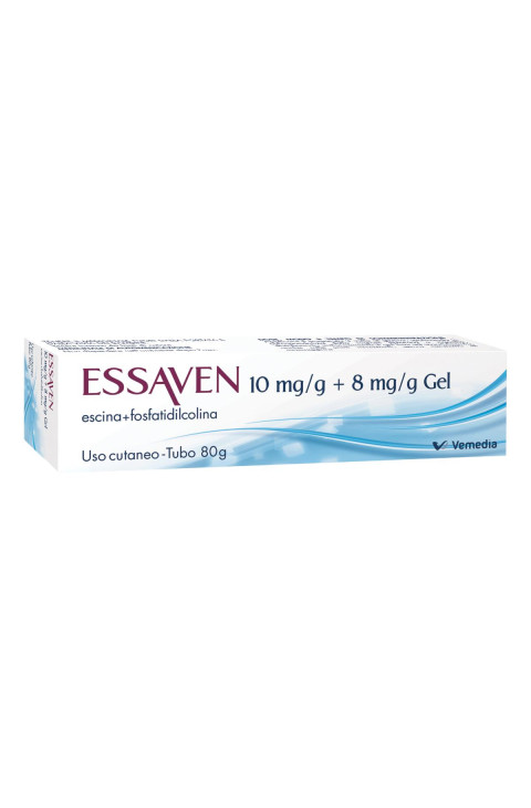 Essaven Gel 10mg/g + 8mg/g Escina + Fosfatidilcolina Insufficienza Venosa e Fragilità Capillare, 80g