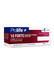 Prolife 10 Forte Integratore di Fermenti Lattici e Vitamine, 7 Flaconcini x 8ml