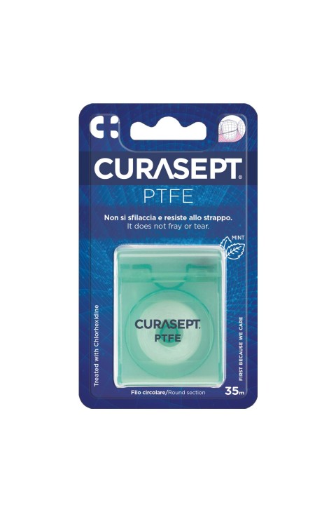 Curasept Floss - PTFE Filo Interdentale con Clorexidina, 35m