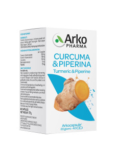 Arkopharma Arkocapsule - Curcuma + Piperina Bio Integratore, 40 Capsule
