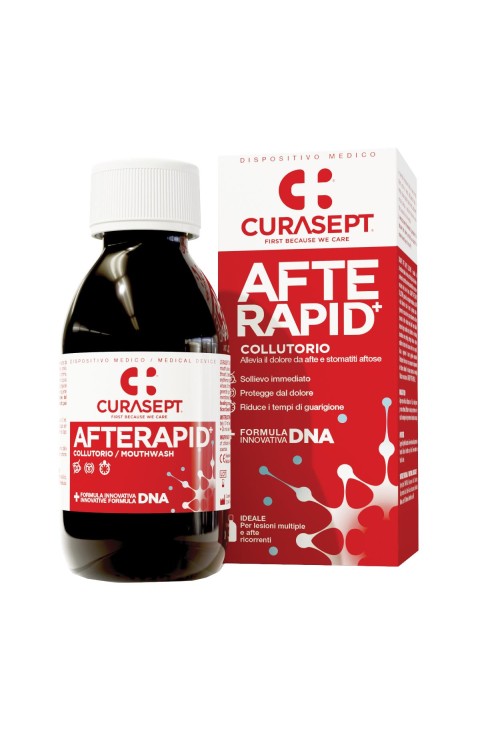 Curasept Afte Rapid Collutorio Afte Ricorrenti Formula Innovativa DNA, 125ml