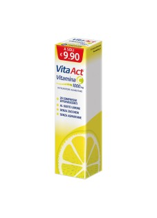 Linea Act Vita ACT Vitamina C 1000mg Integratore, 20 Compresse Effervescenti
