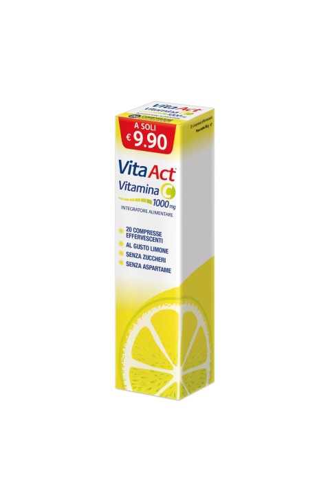 Linea Act Vita ACT Vitamina C 1000mg Integratore, 20 Compresse Effervescenti
