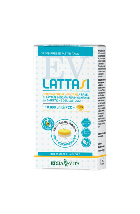 Lattasi Integratore per Intolleranza al Lattosio, 30 Compresse