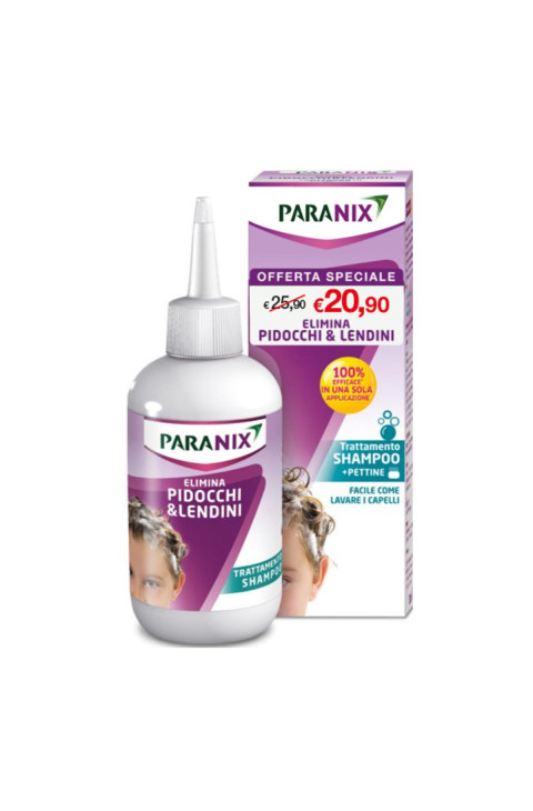 Paranix shampoo elimina pidocchi e lendini + pettine 200 ml
