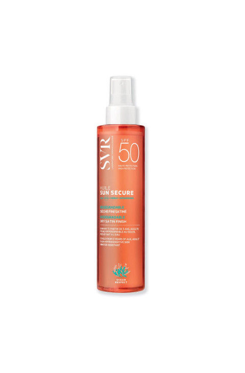 SVR Sun Secure - Huile Seche SPF50 Olio Secco Viso Corpo Capelli Satinato, 200ml