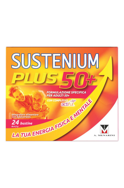 Sustenium Plus 50+ Integratore Energizzante per Adulti 50+ con Actiful Vitamine e Minerali, 24 Bustine
