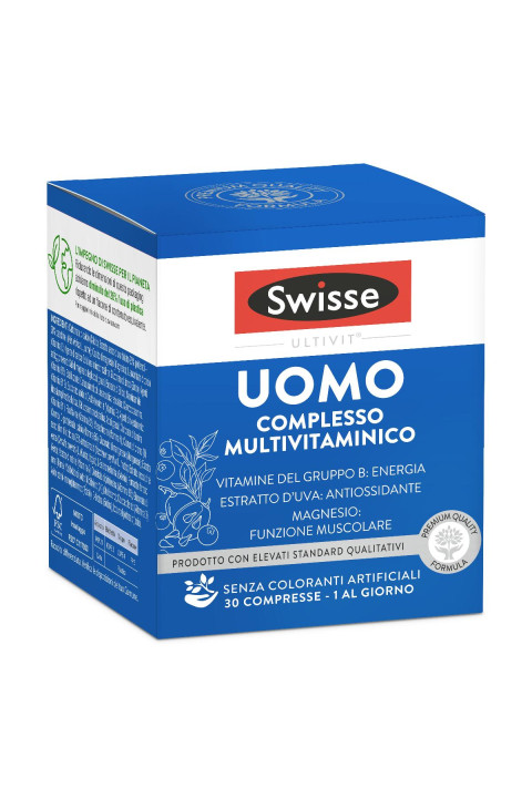 Swisse Multivitaminici - Uomo 65+ Integratore Alimentare, 30 compresse