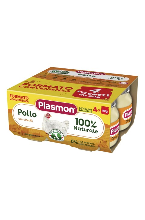 Plasmon Omogeneizzato - Pollo Dal 4 Mese, 4 x 80g Plasmon Omogeneizzato - Pollo Dal 4 Mese, 4 x 80g