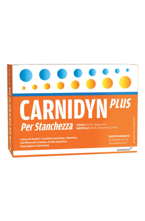 Carnidyn Plus Integratore per Stanchezza Fisica e Mentale, 20 Bustine