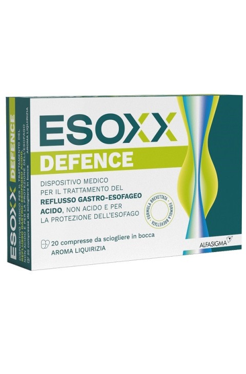 EsoXX Defence Dispositivo Medico per Reflusso Gastro-Esofageo, 20 Compresse