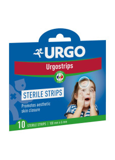 Urgostrips - Sutura Chirurgica Adesiva Sterile 100mm x 6mm, 10 Strips