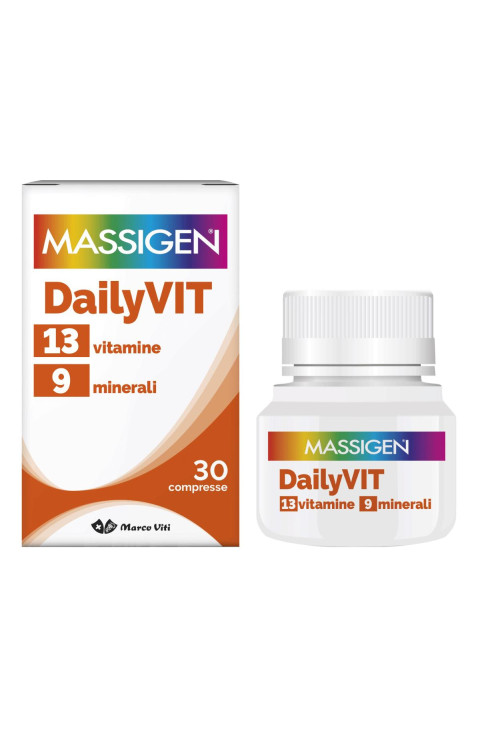 Massigen Dailyvit+ 13 Vitamine 9 Minerali Integratore, 30 Compresse