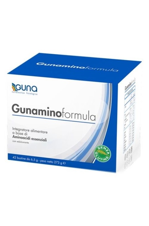 Guna Gunaminoformula Integratore con 8 Aminoacidi Essenziali, 42 bustine Guna Gunaminoformula Integratore con 8 Aminoacidi Essenziali, 42 bustine