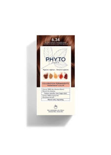 Phyto PhytoColor - Colorazione Permanente Colore 6.34 Biondo Scuro Ramato, 1 Kit