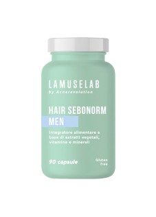 LaMuseLab Capelli e Pelle Grassa Integratore Sebonormalizzante Uomo, 90 Capsule
