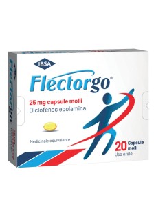 IBSA Flectorgo 25mg Diclofenac Epolamina Antidolorifico, 20 Capsule Molli
