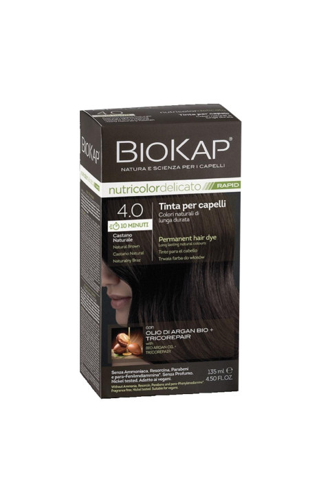 Bios Line Biokap Nutricolor - Tinta Delicato Rapid 4.0 Castano Naturale, 135ml Bios Line Biokap Nutricolor - Tinta Delicato Rapid 4.0 Castano Naturale, 135ml
