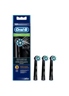 Oral-B Pro Cross Action Black Testine di Ricambio, 3 Testine