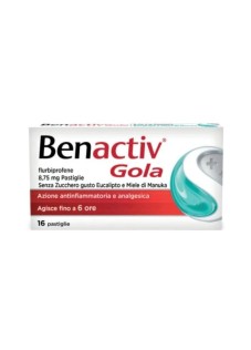 Benactiv Gola 16 Pastiglie 8,75 Mg Senza Zucchero Miele Di Manuka E Eucalipto